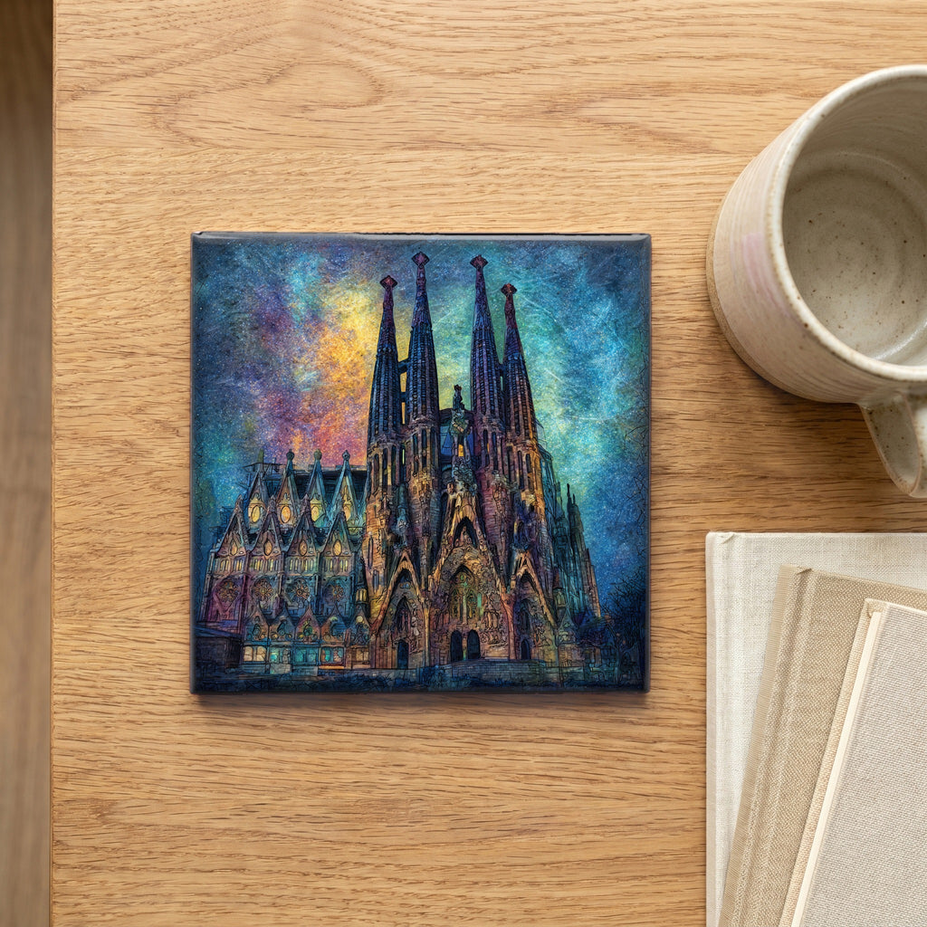 Sagrada Familia Basilica Facade Spires — scale