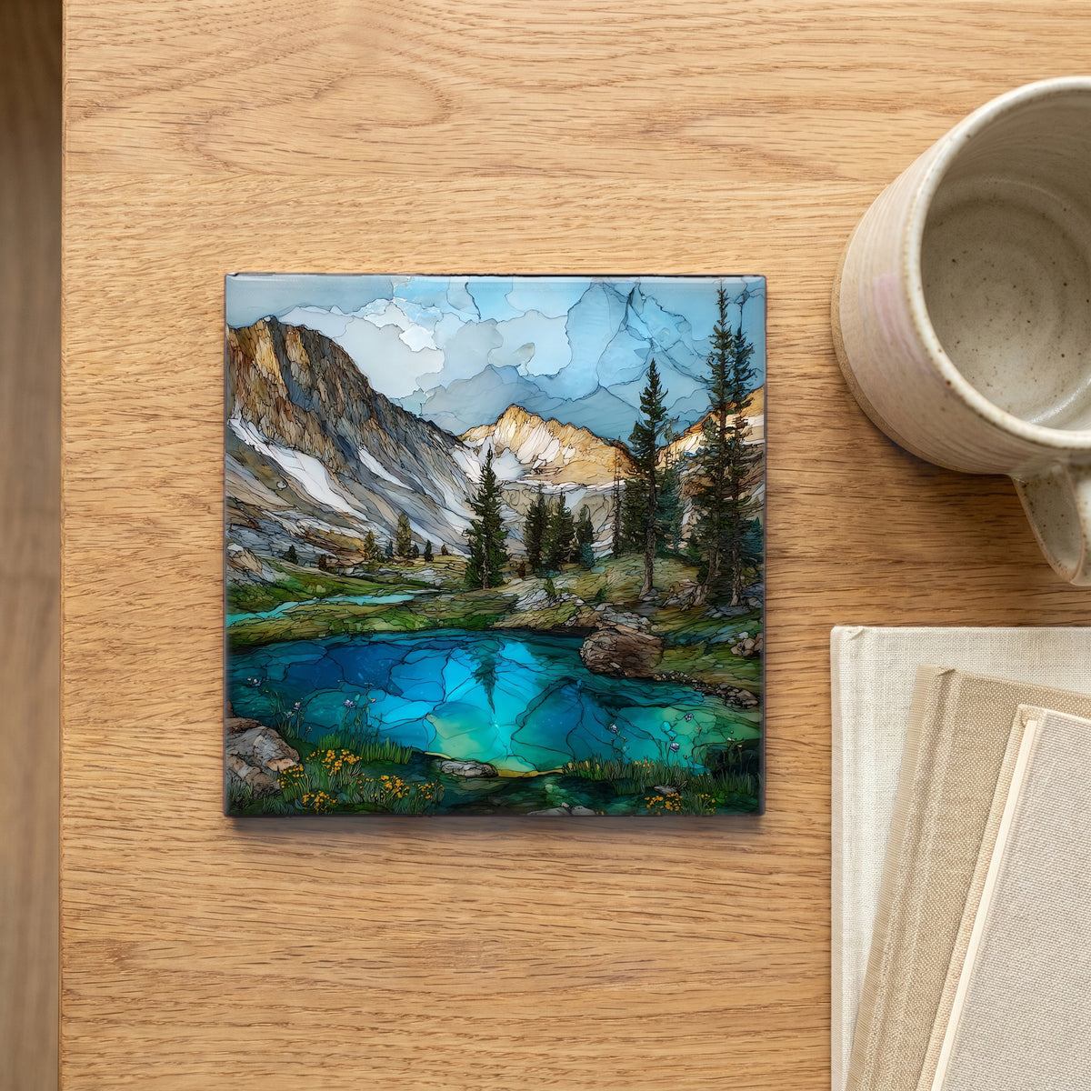 an alpine basin in — scale