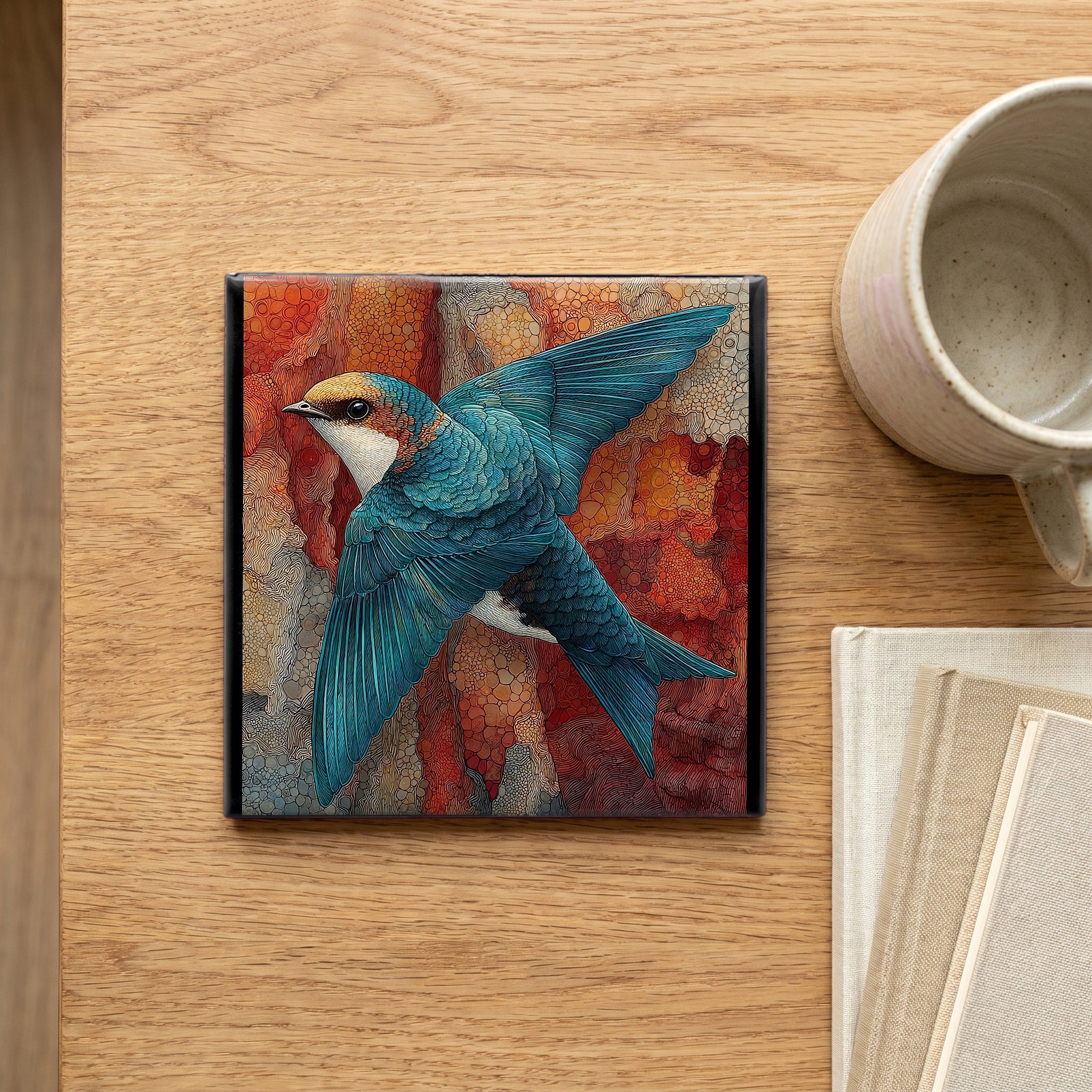 a white-throated swift on — scale