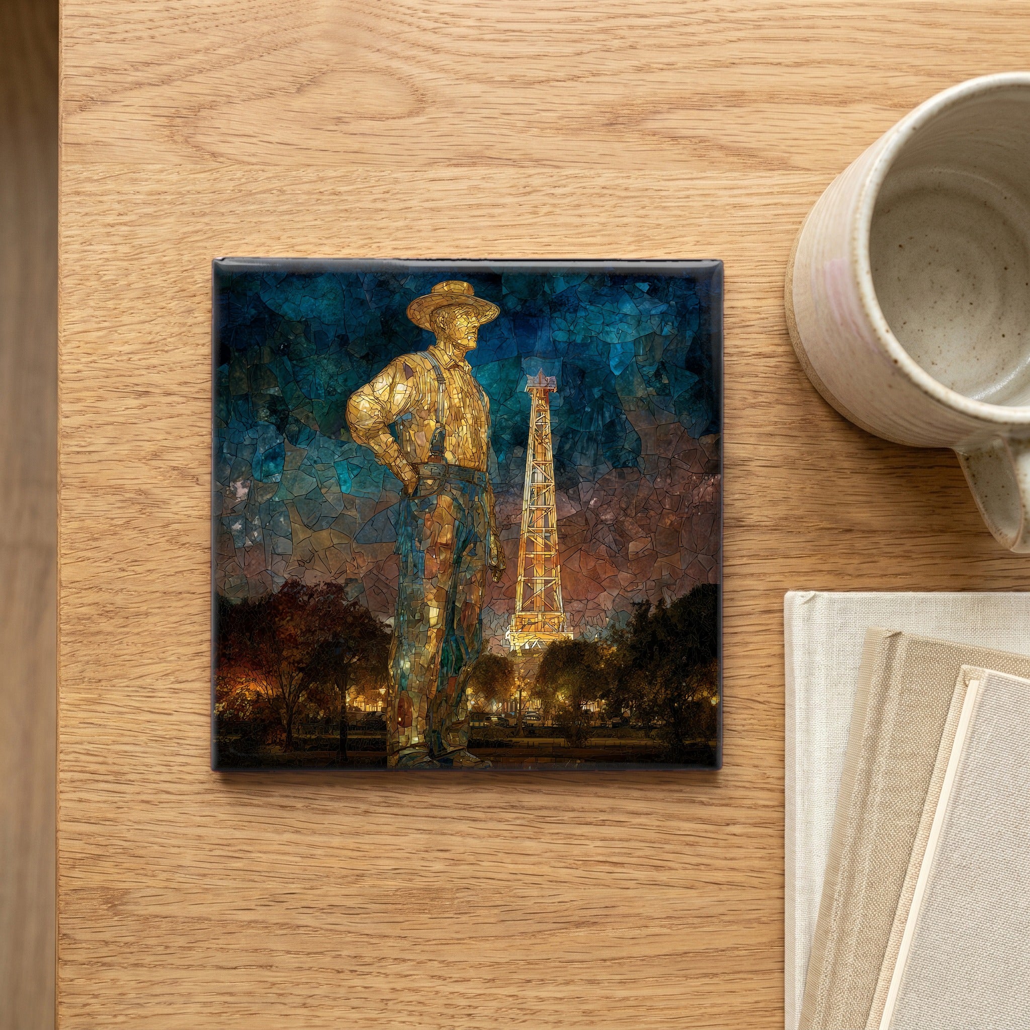 the Golden Driller — scale