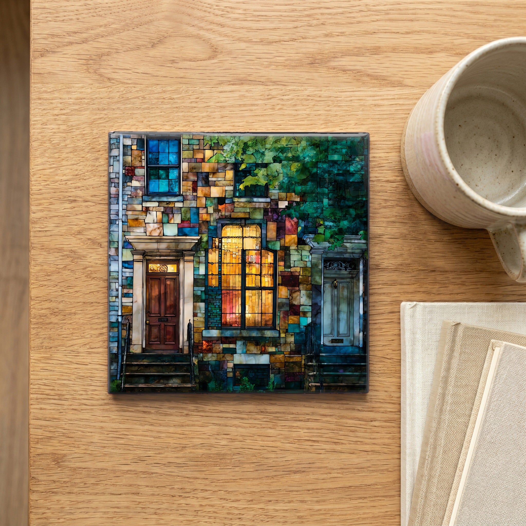 a painted-screen Baltimore rowhouse — scale
