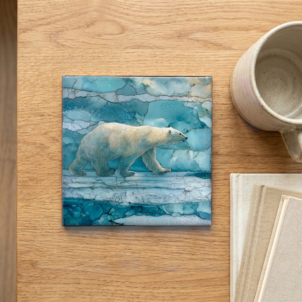 a polar bear on the Beaufort — scale