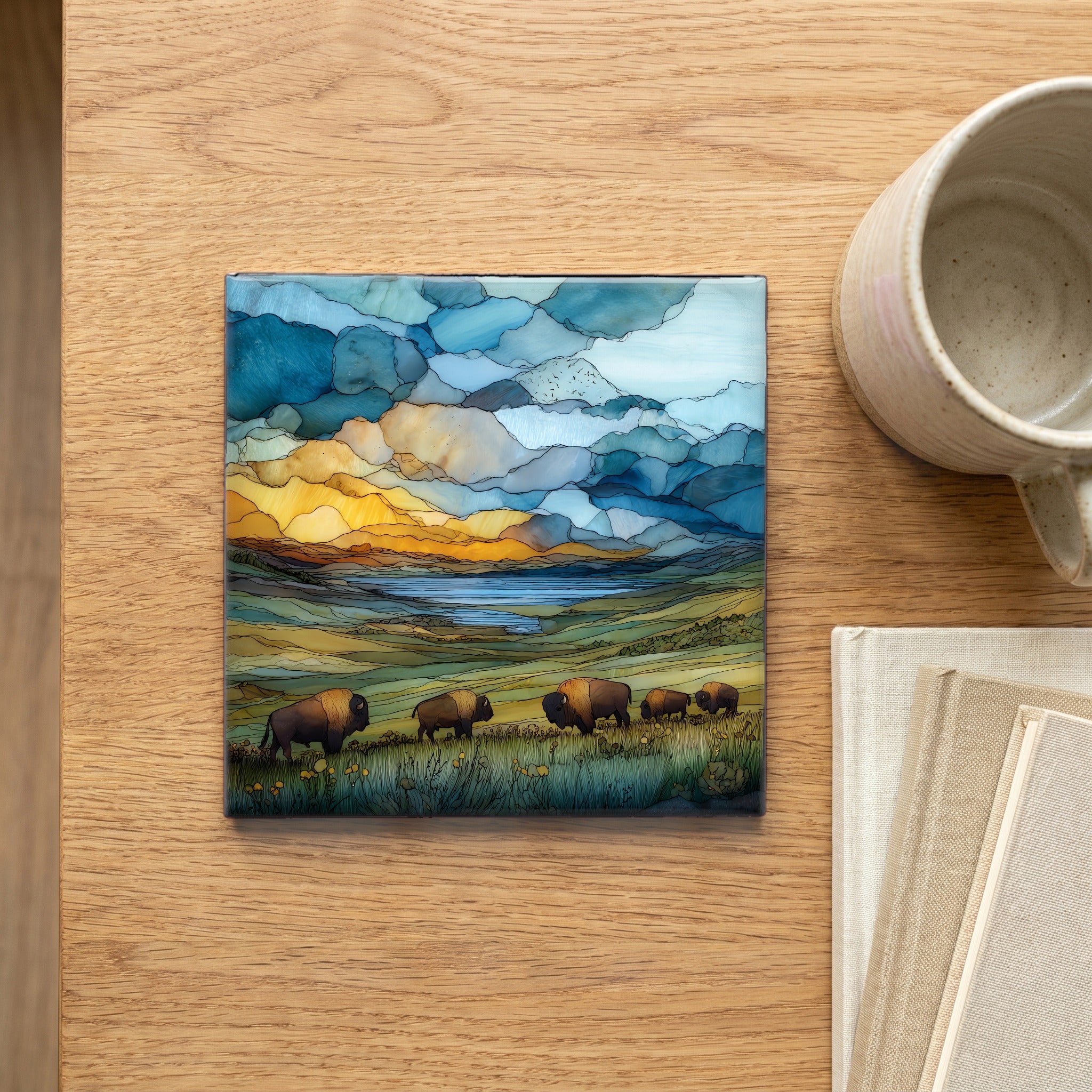 a bison herd — scale