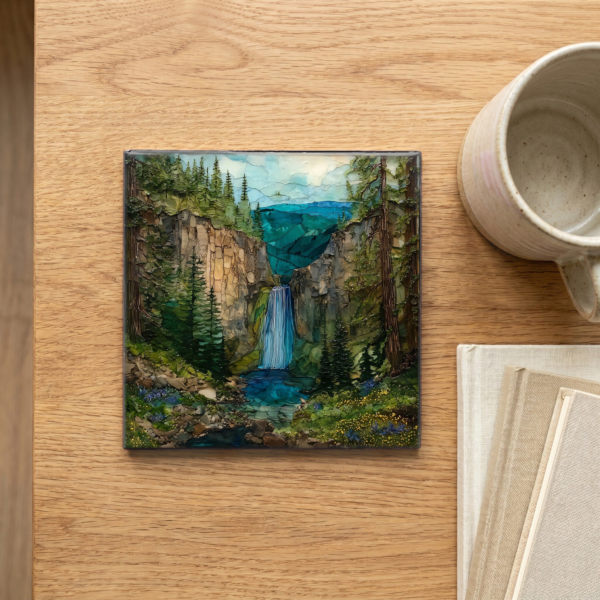 Vidae Falls cascading over — scale