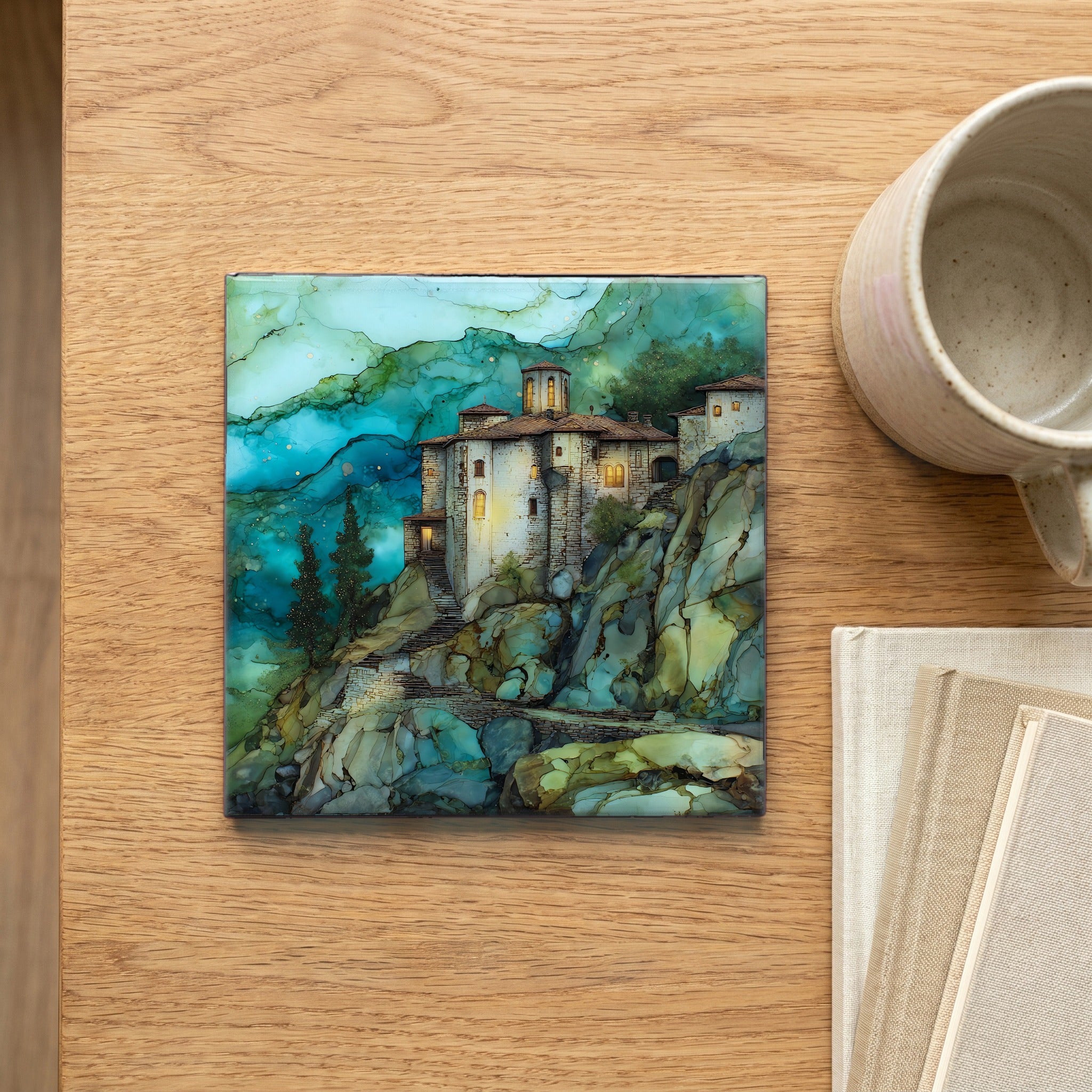 Roussanou Monastery — scale