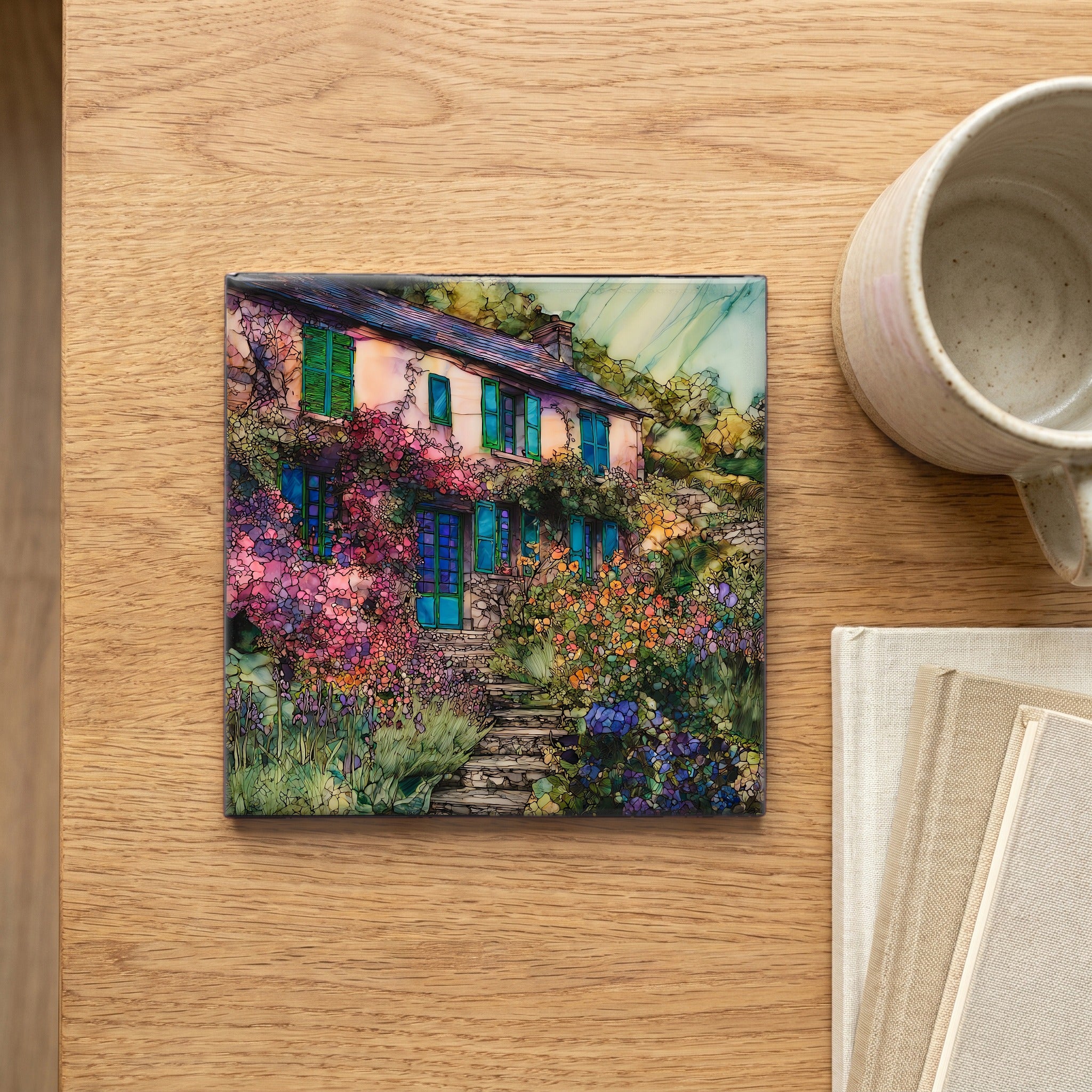 Monet's Pink House Giverny — scale