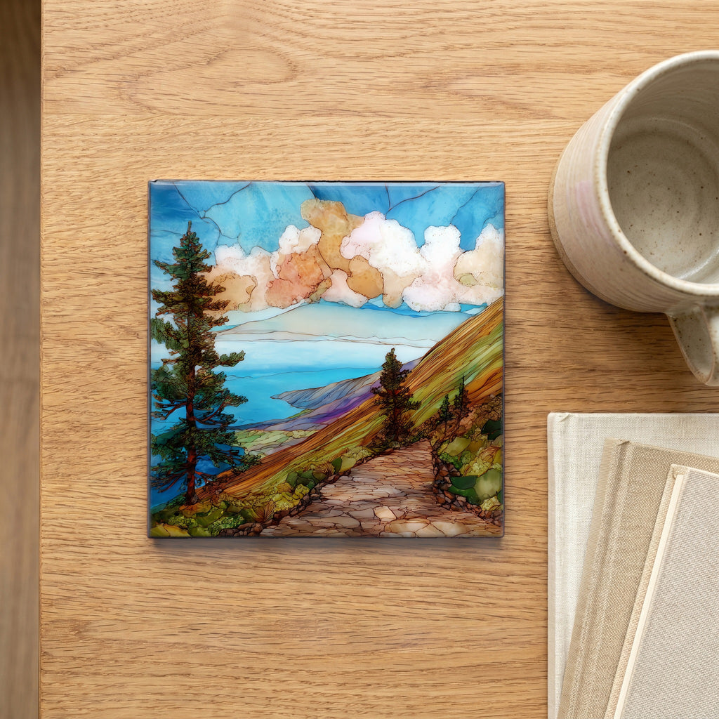 Munro Trail Lanaihale Ceramic Art Tile — scale