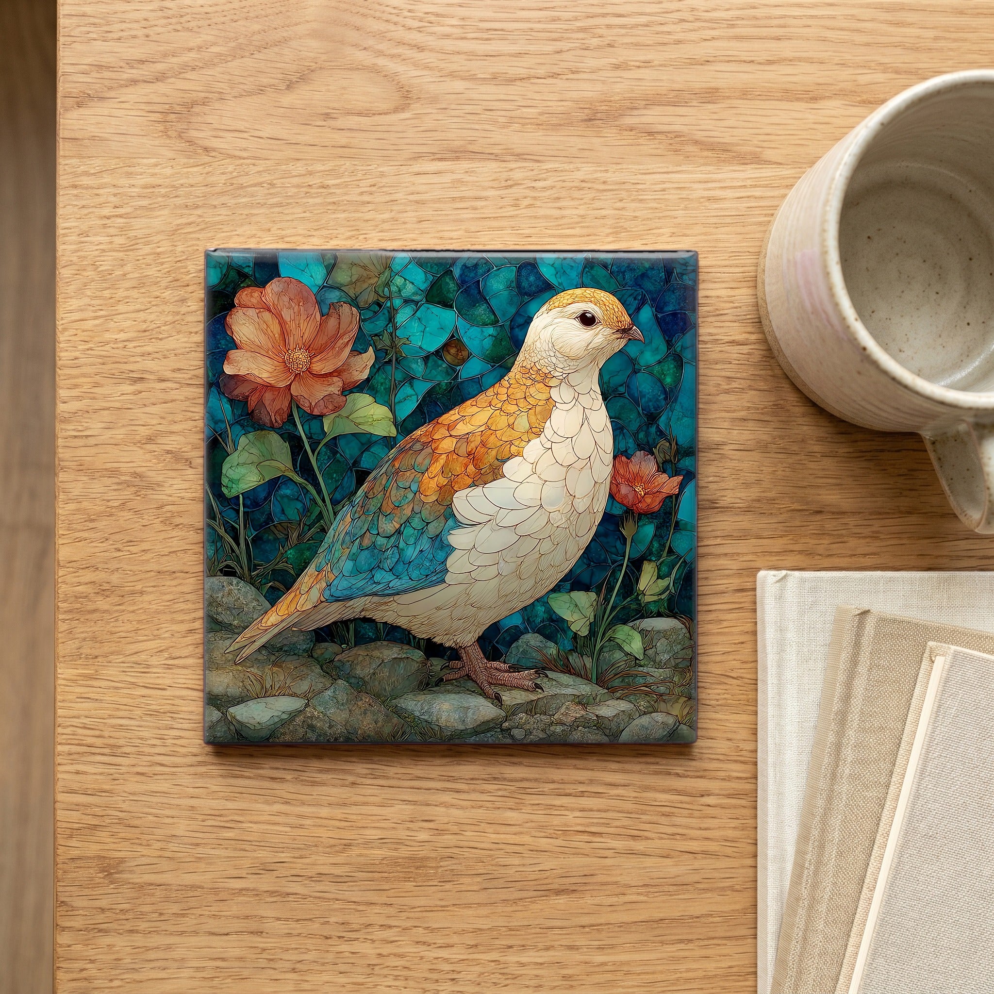 a white-tailed ptarmigan on — scale