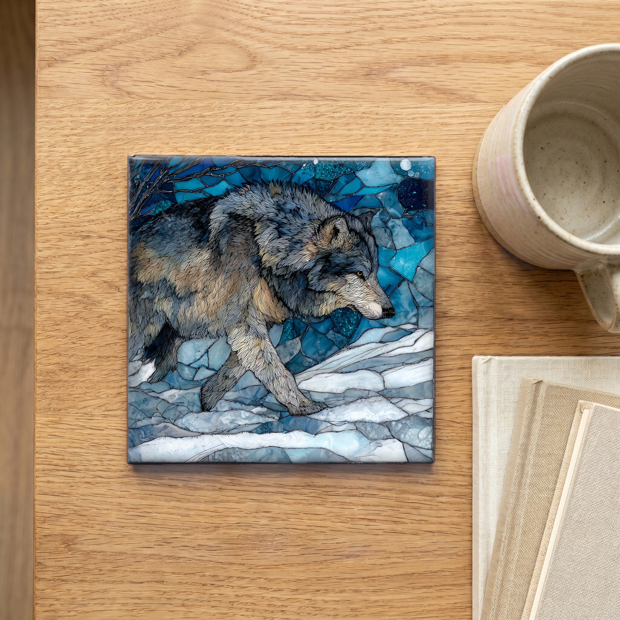 a gray wolf moving — scale