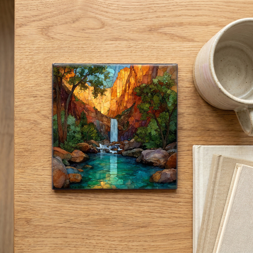 Middle Emerald Pool cascade — scale