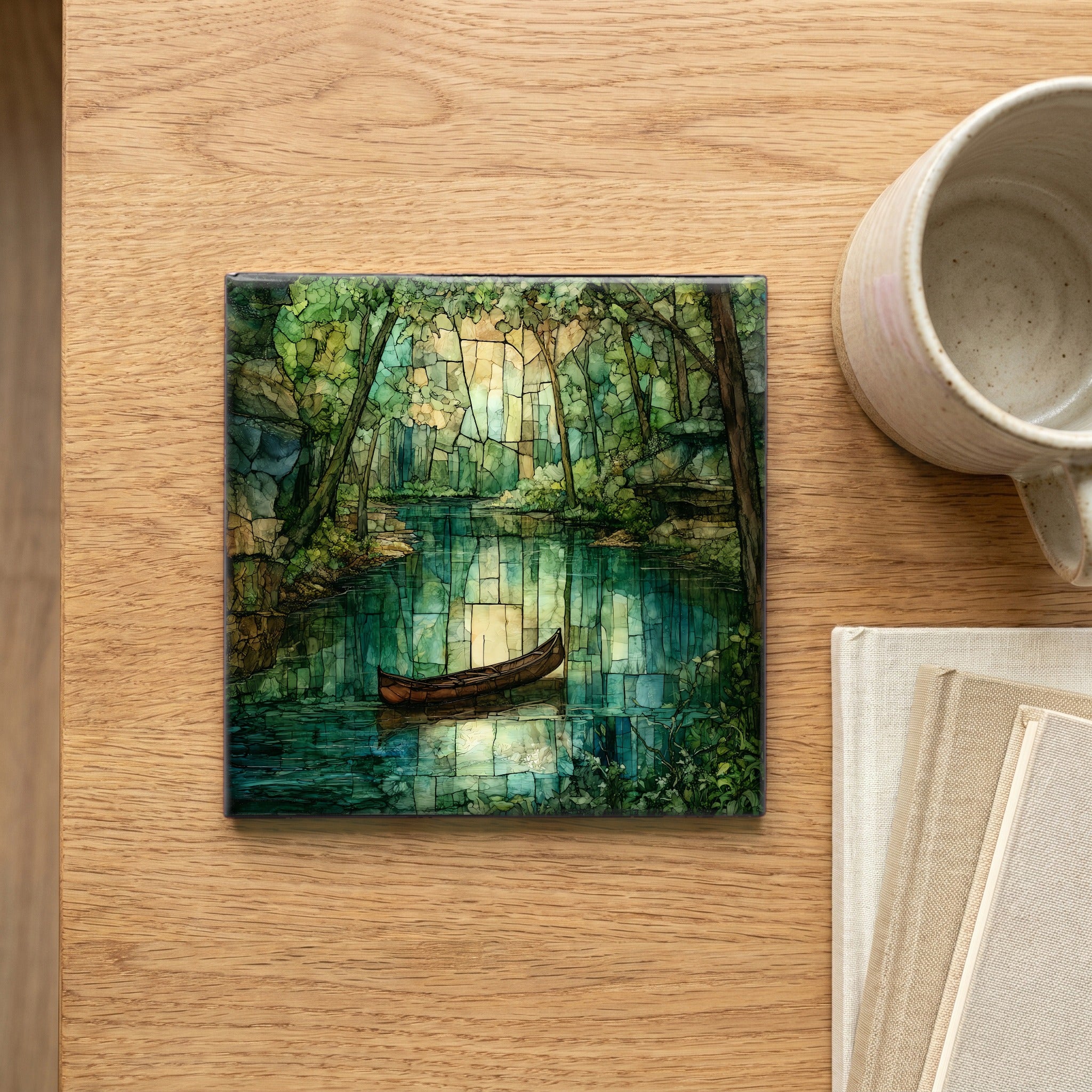 a canoe on Sugar Creek — scale