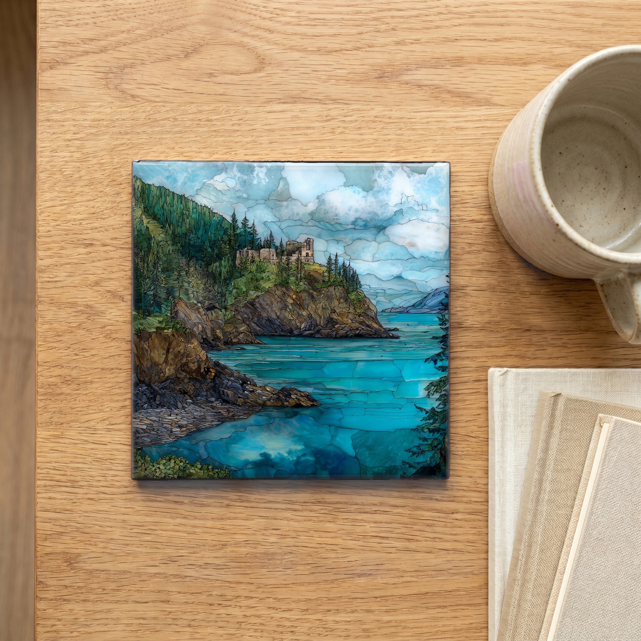 Caines Head on Resurrection Bay near Seward — scale