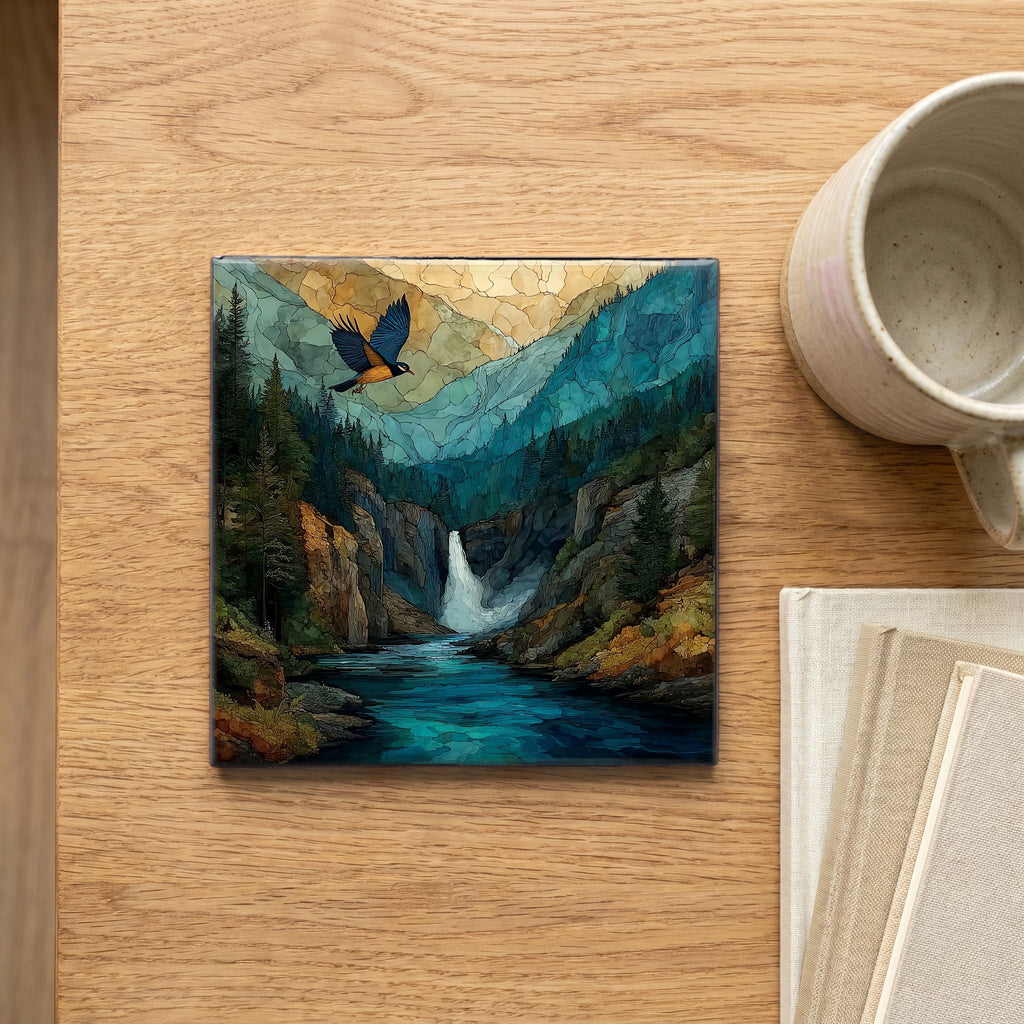 Bird Woman Falls plunging — scale