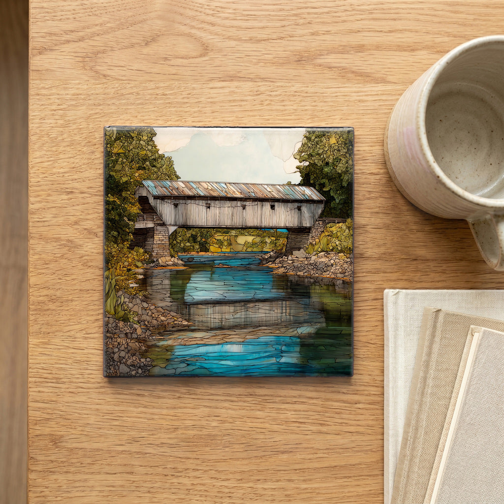 the Scott covered bridge — scale