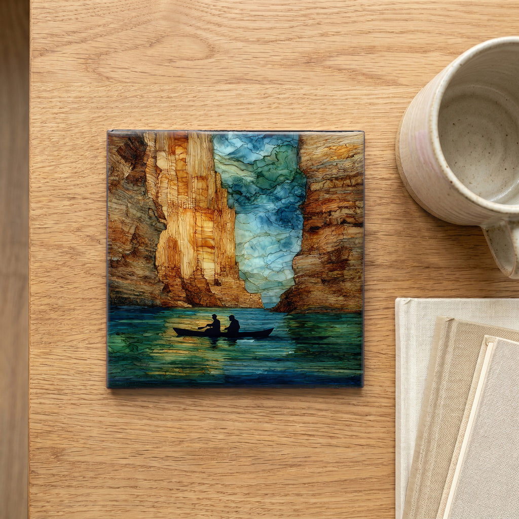 Pictured Rocks kayakers paddling — scale