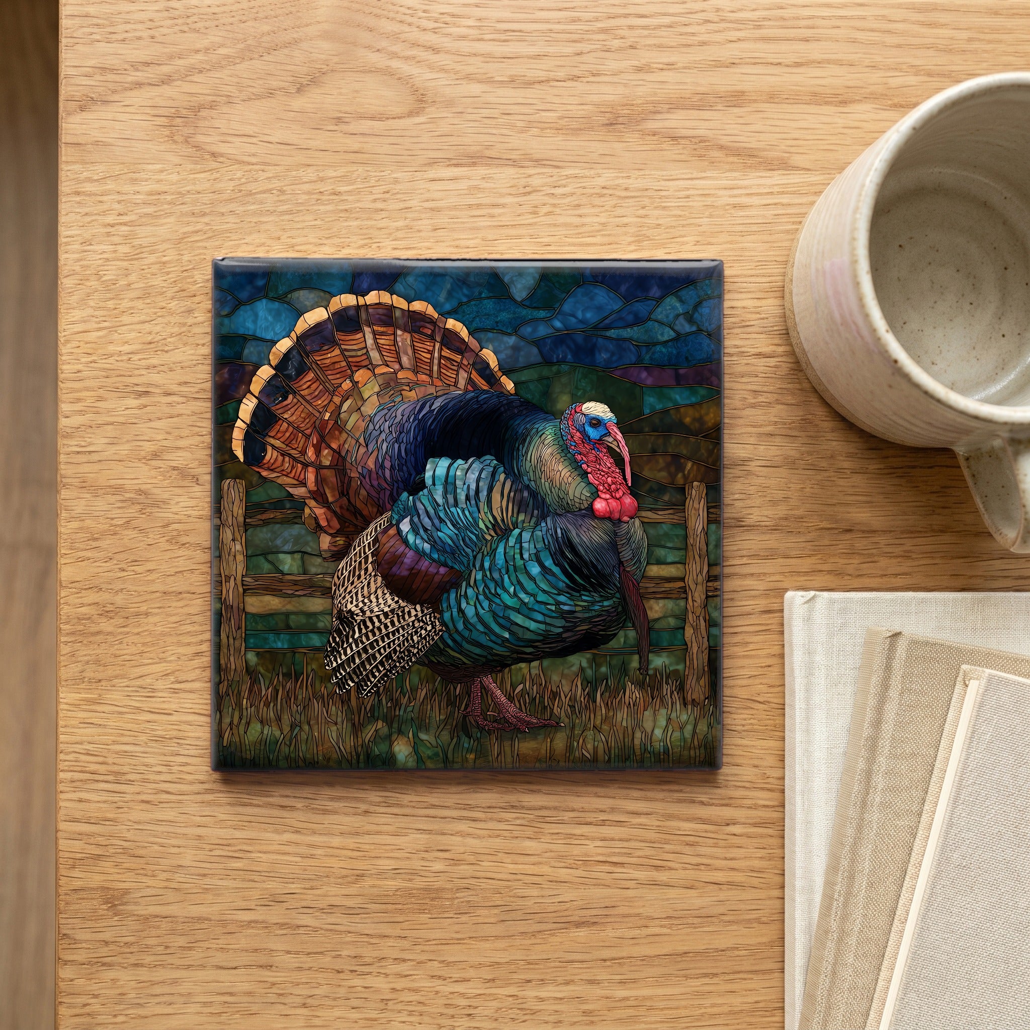 a wild tom turkey strutting in — scale