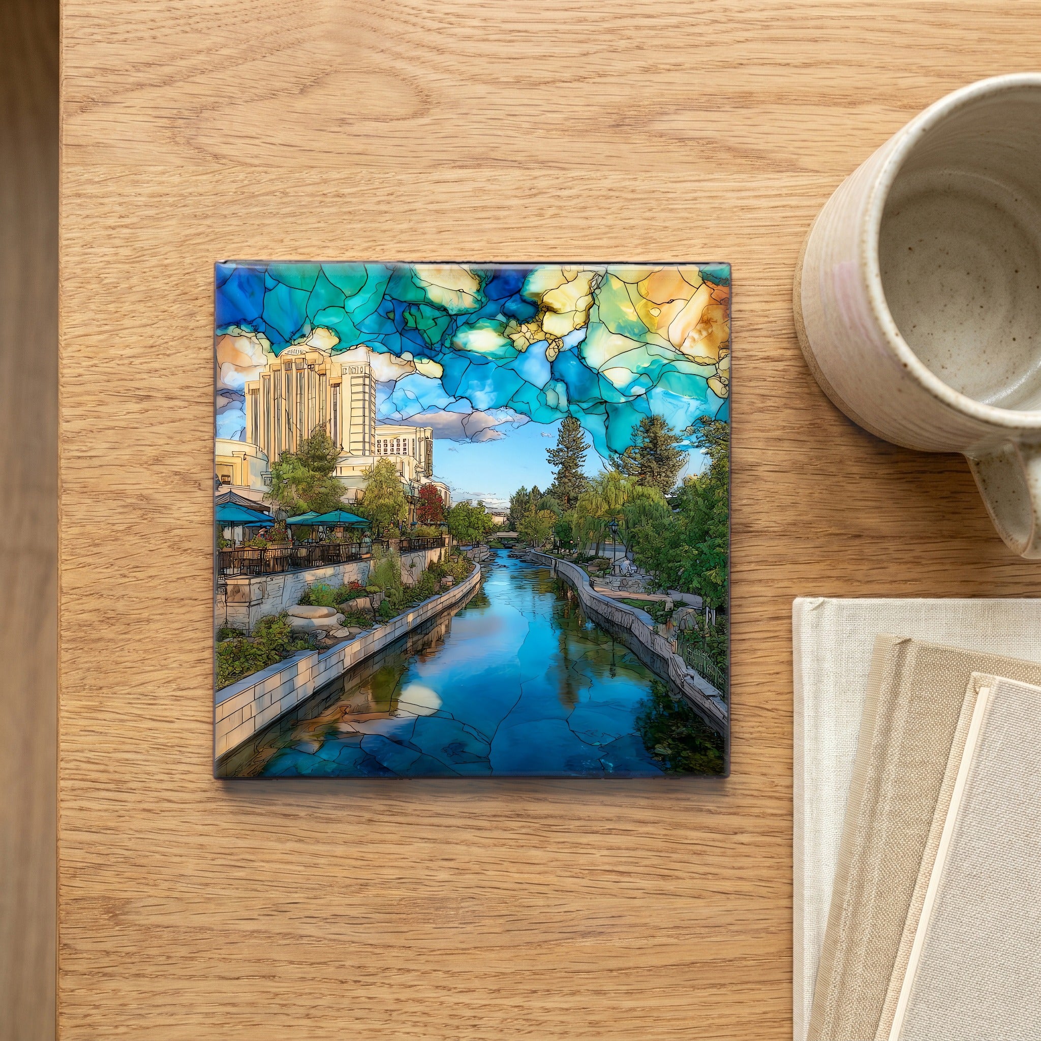 the Reno Riverwalk along the Truckee River — scale