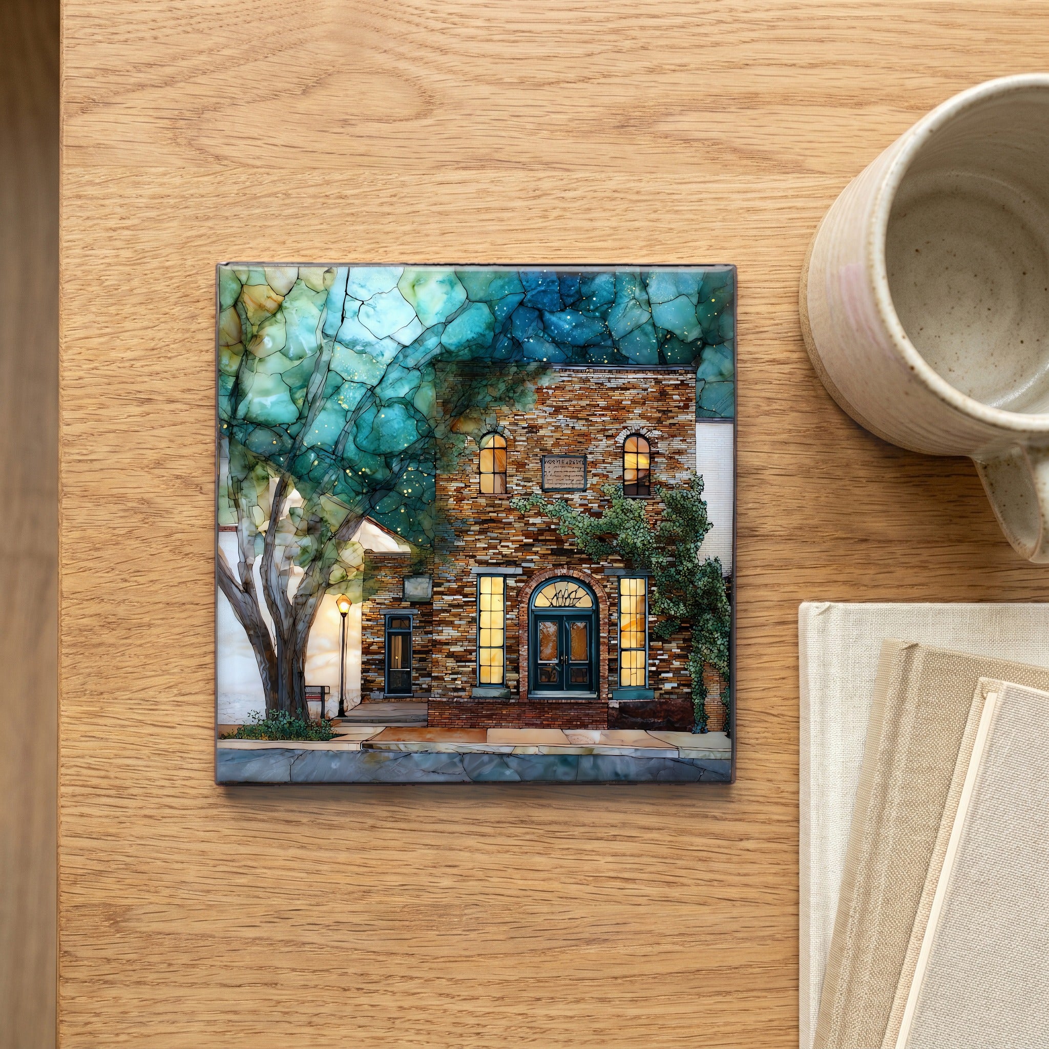 the Amana Colonies brick storefront — scale