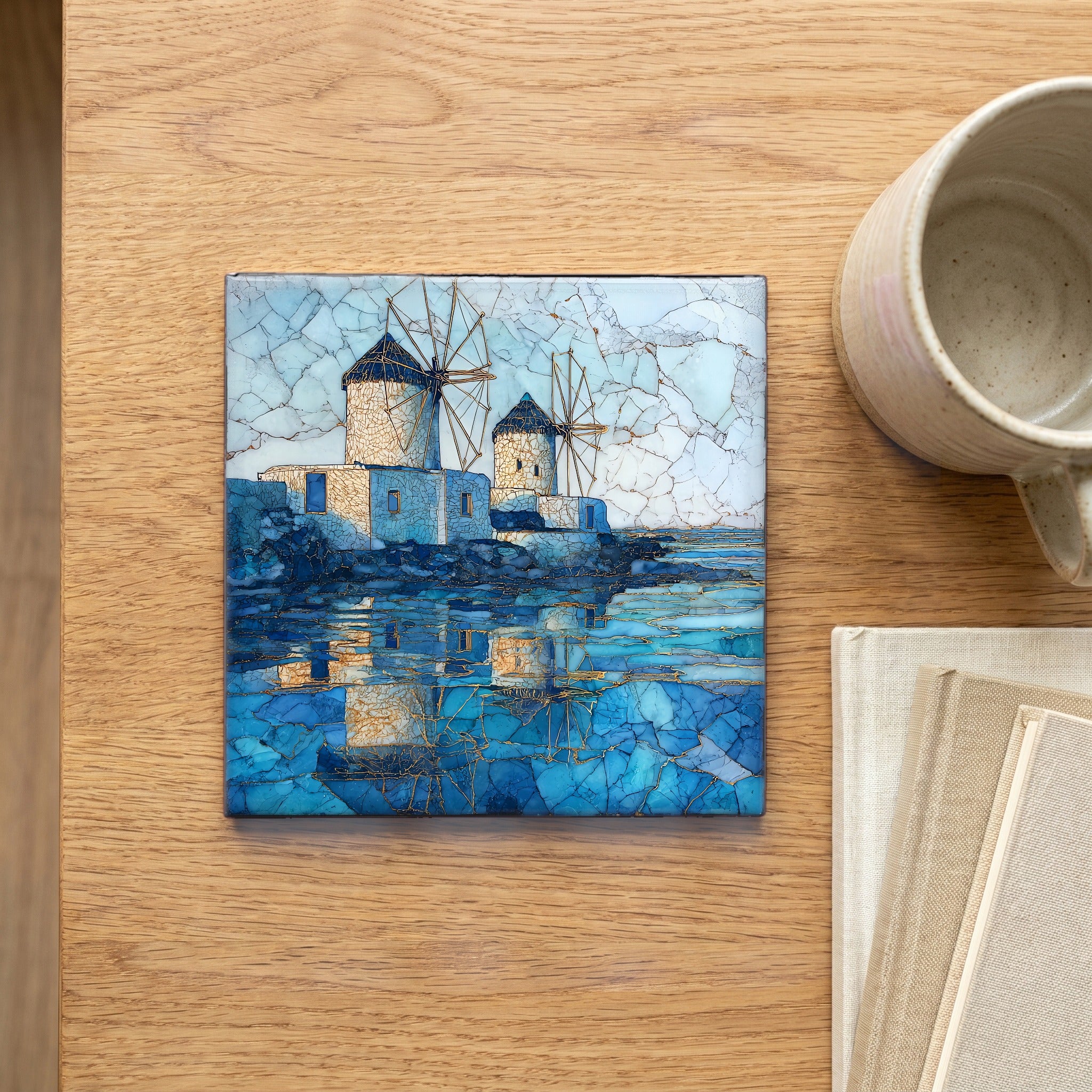 Mandraki harbor windmills — scale