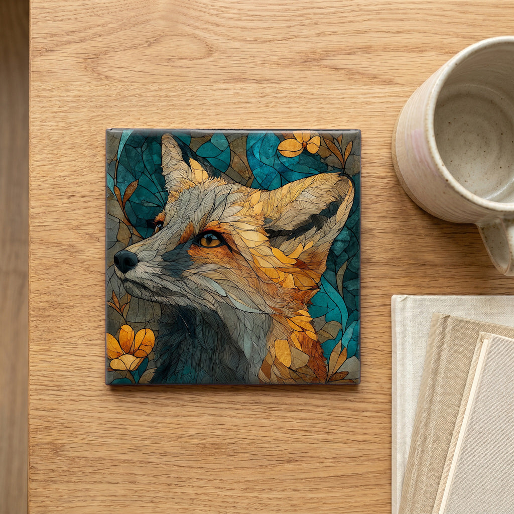 a gray fox in — scale