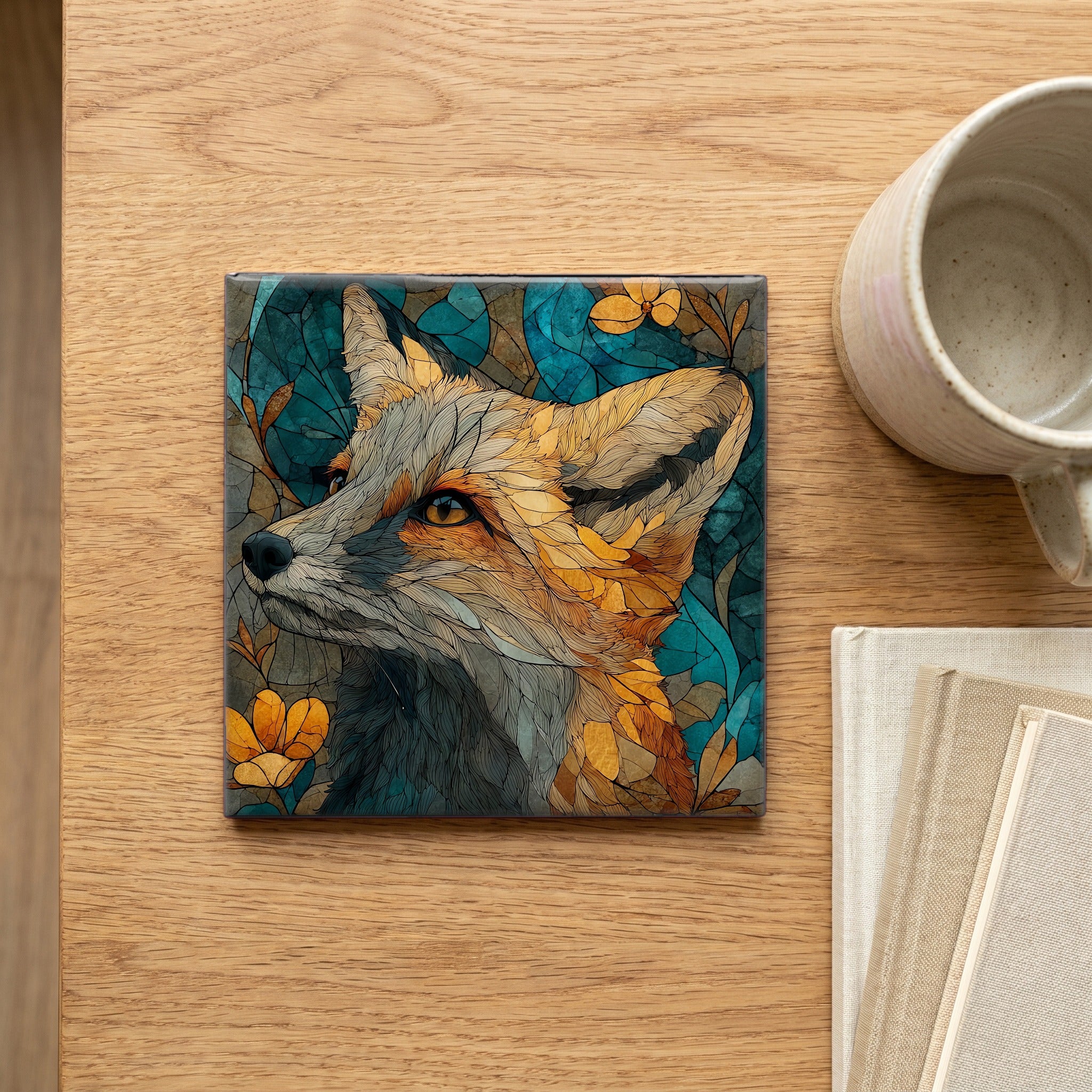a gray fox in — scale