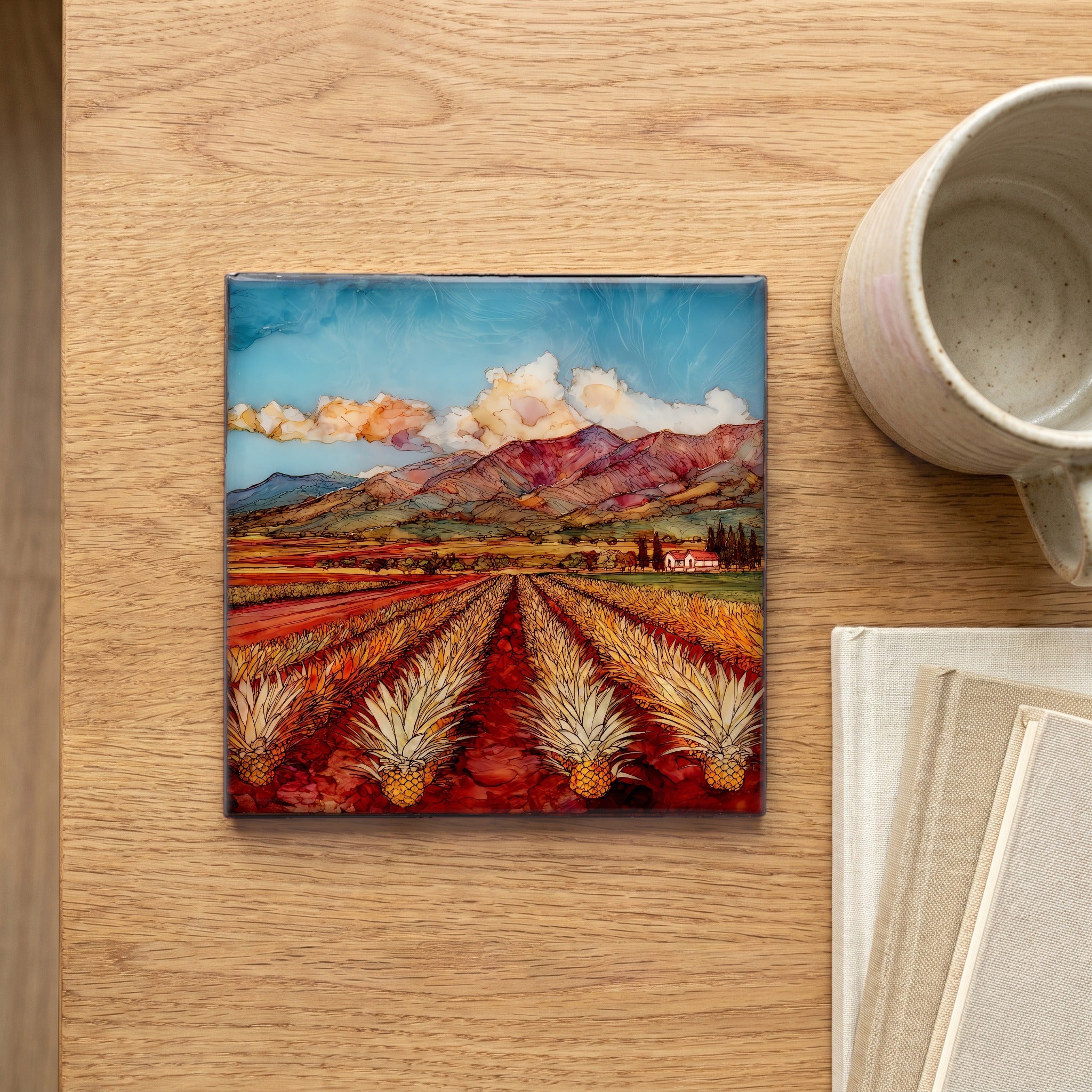 Dole Plantation Oahu Ceramic Art Tile — scale