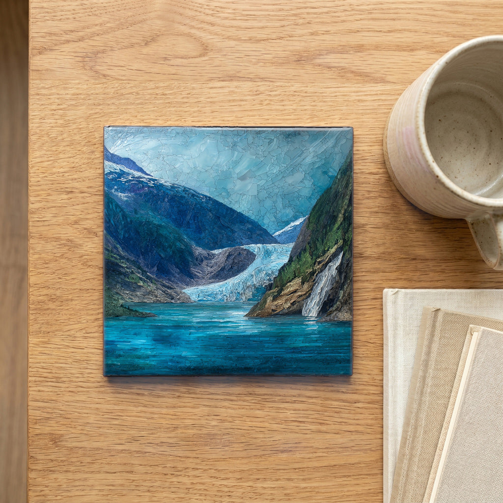 Mendenhall Glacier calving into — scale