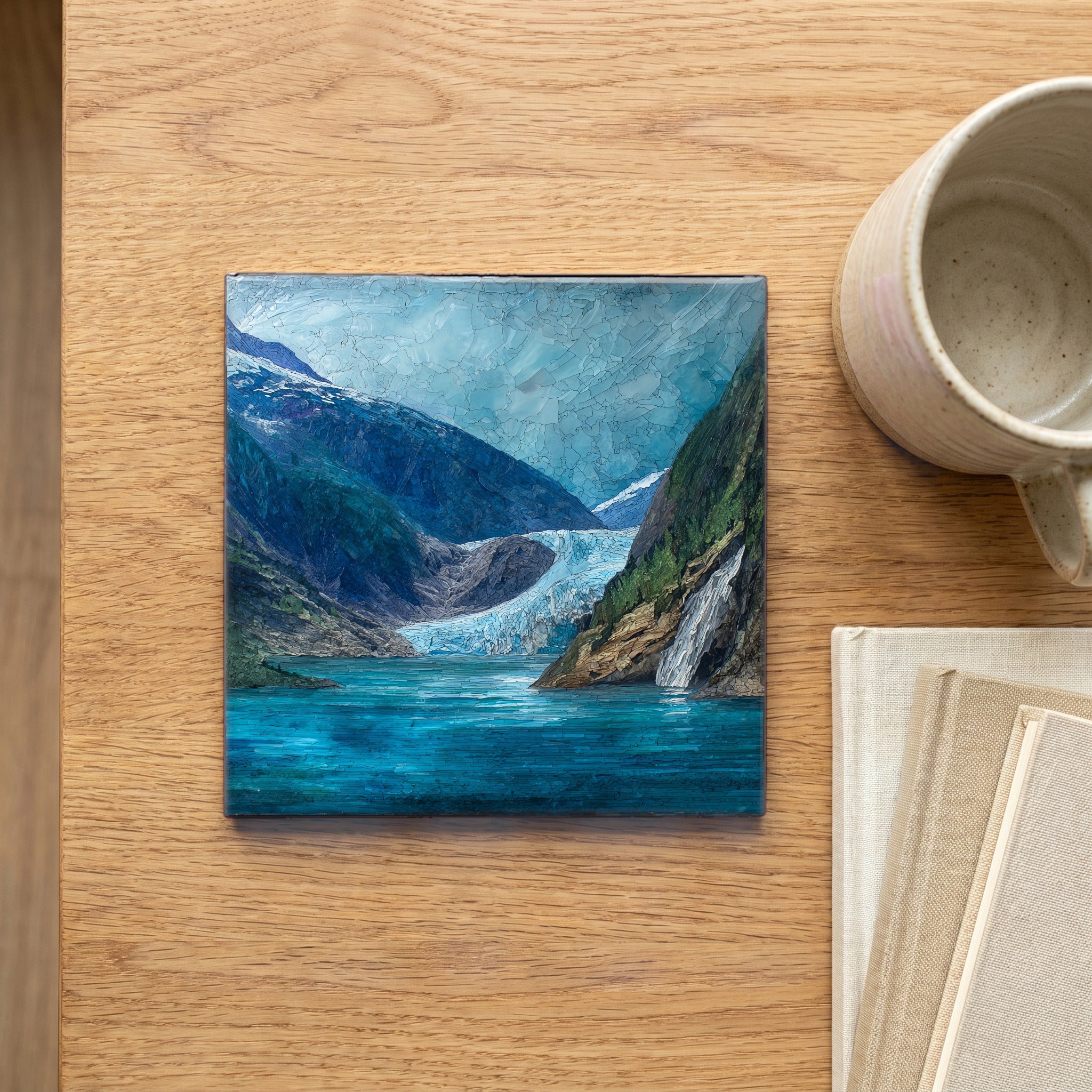 Mendenhall Glacier calving into — scale
