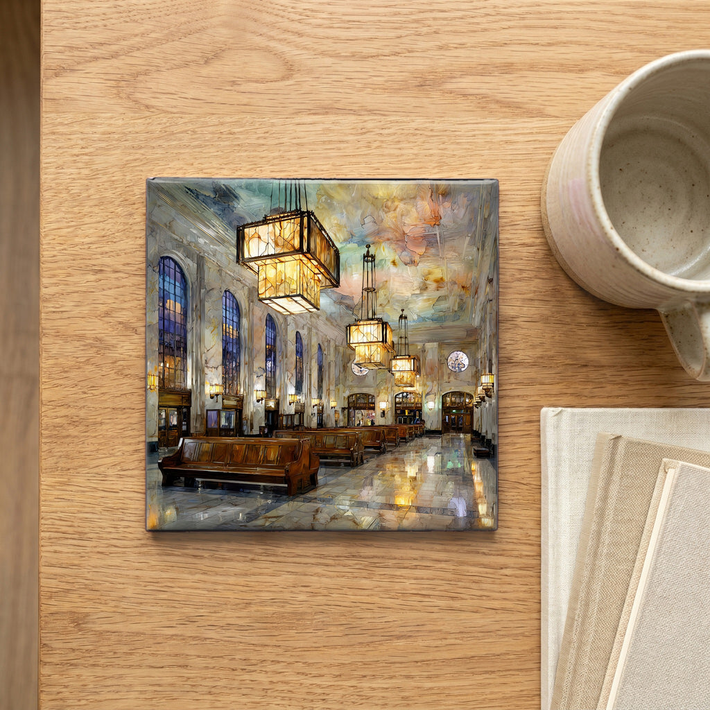 Denver Union Station great hall Denver Metro Ceramic Art Tile — scale