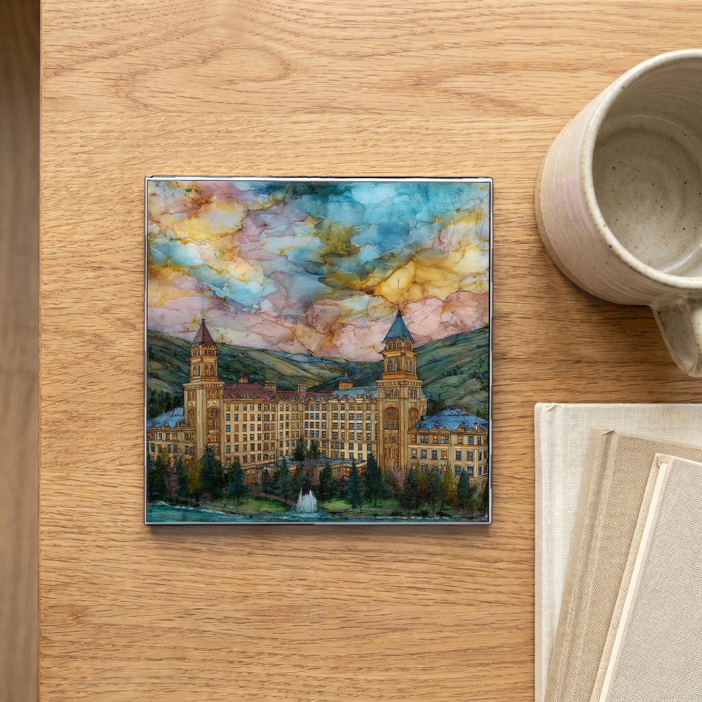 Hotel Colorado Glenwood Ceramic Art Tile — scale
