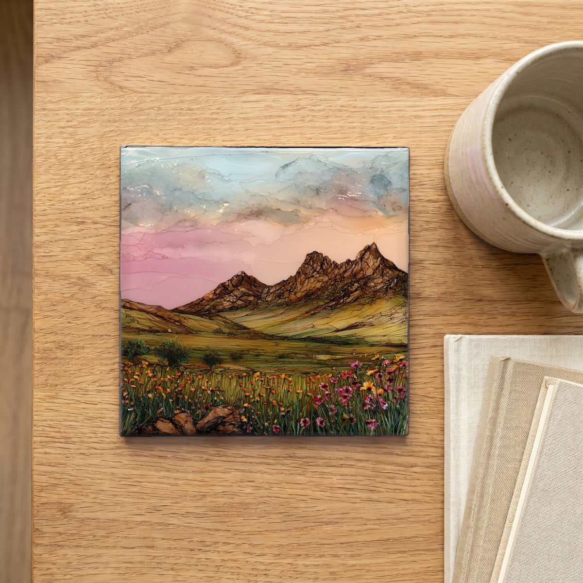 the Wichita Mountains pink — scale