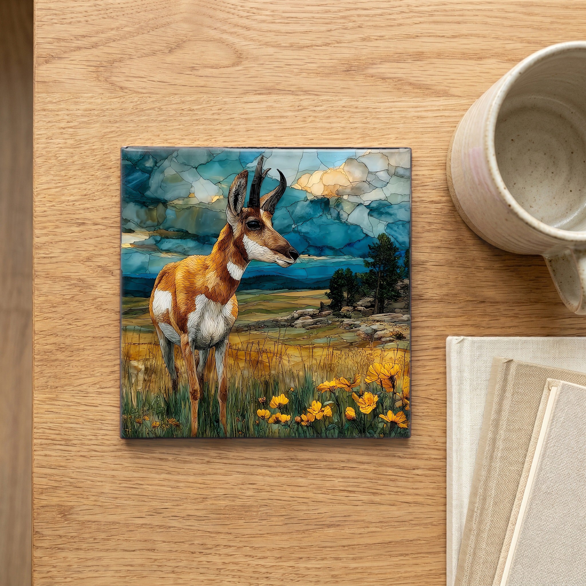 a pronghorn antelope on the Kaibab — scale