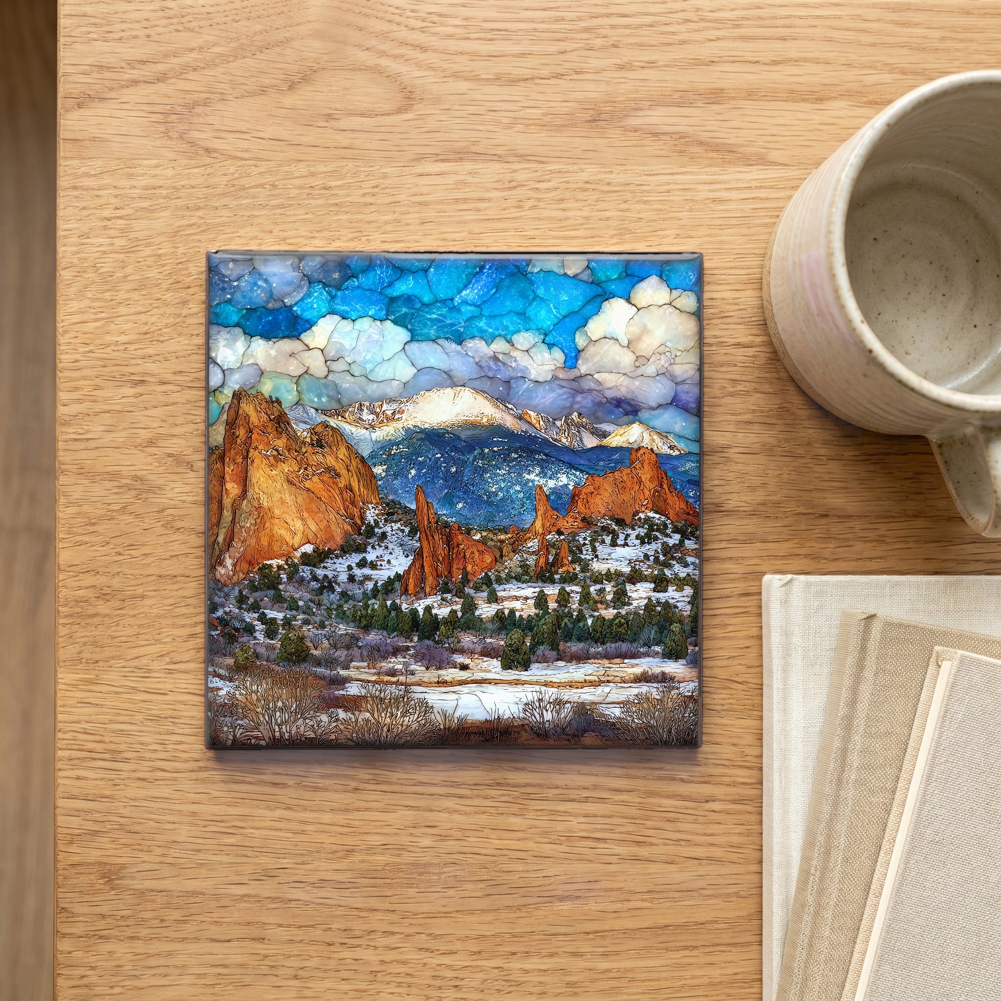 Snow on Garden of the Gods Front Range — scale