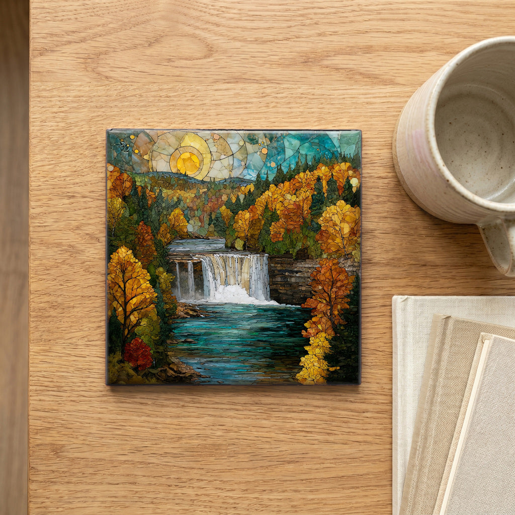 the Tahquamenon Falls roaring — scale