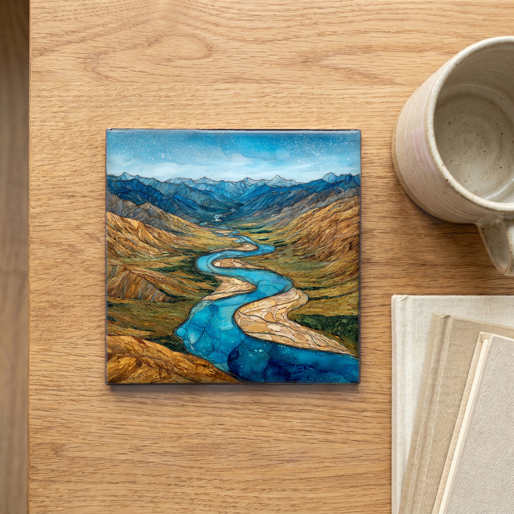 the Noatak River braided valley in — scale