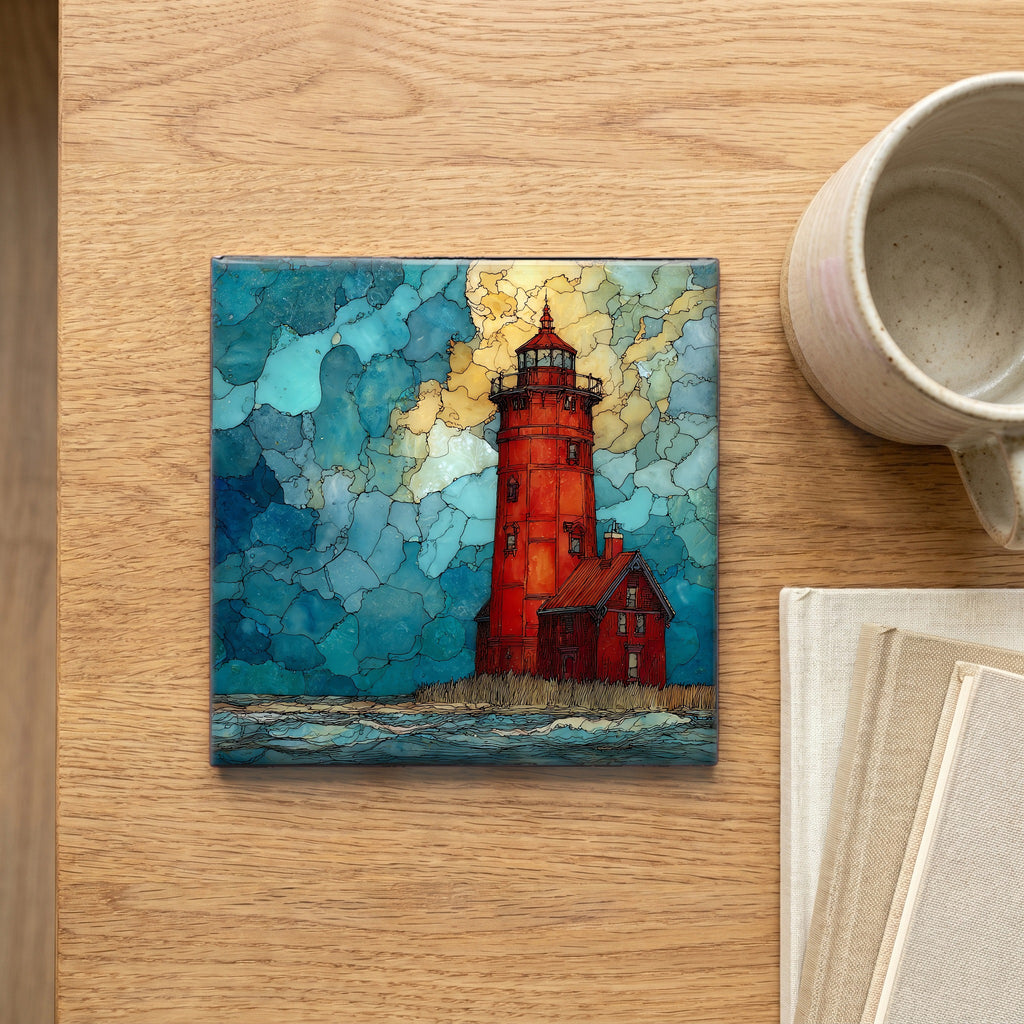 the Holland Big Red Lighthouse — scale