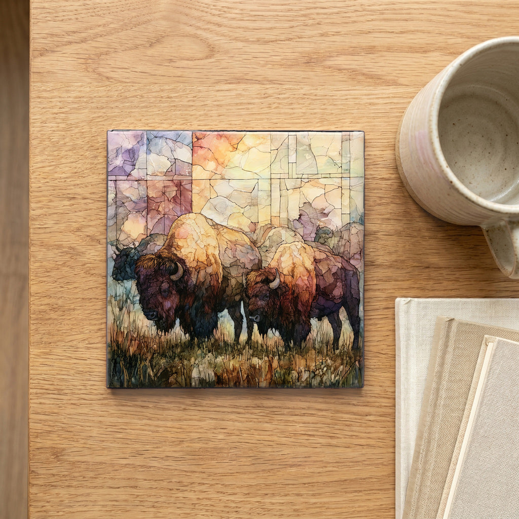 a bison herd — scale