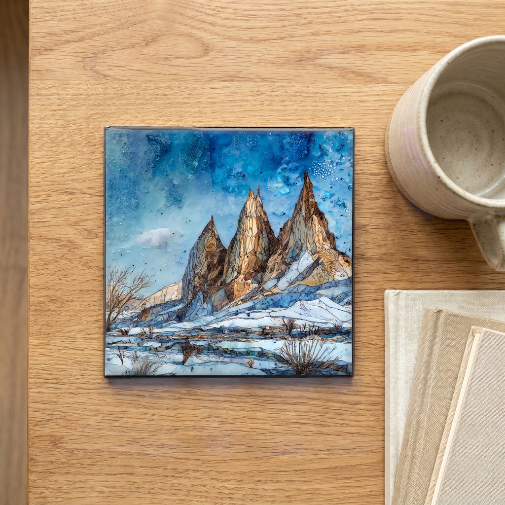 the Badlands winter snow — scale