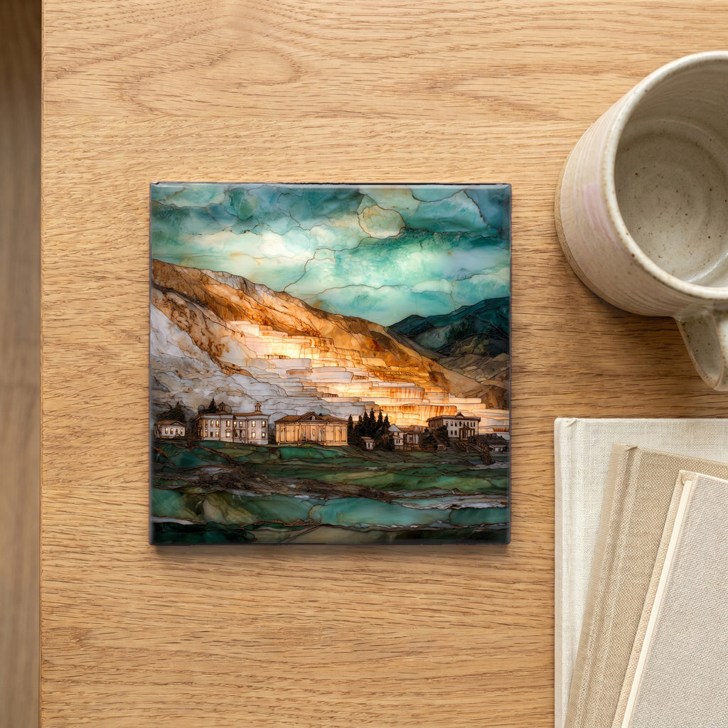 the Mammoth Hot Springs — scale