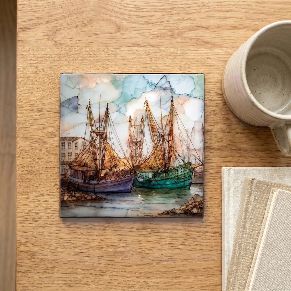 Biloxi shrimp boats in — scale