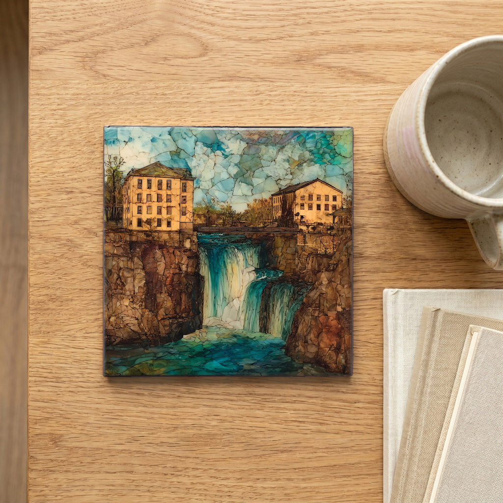 the Great Falls of Paterson on — scale