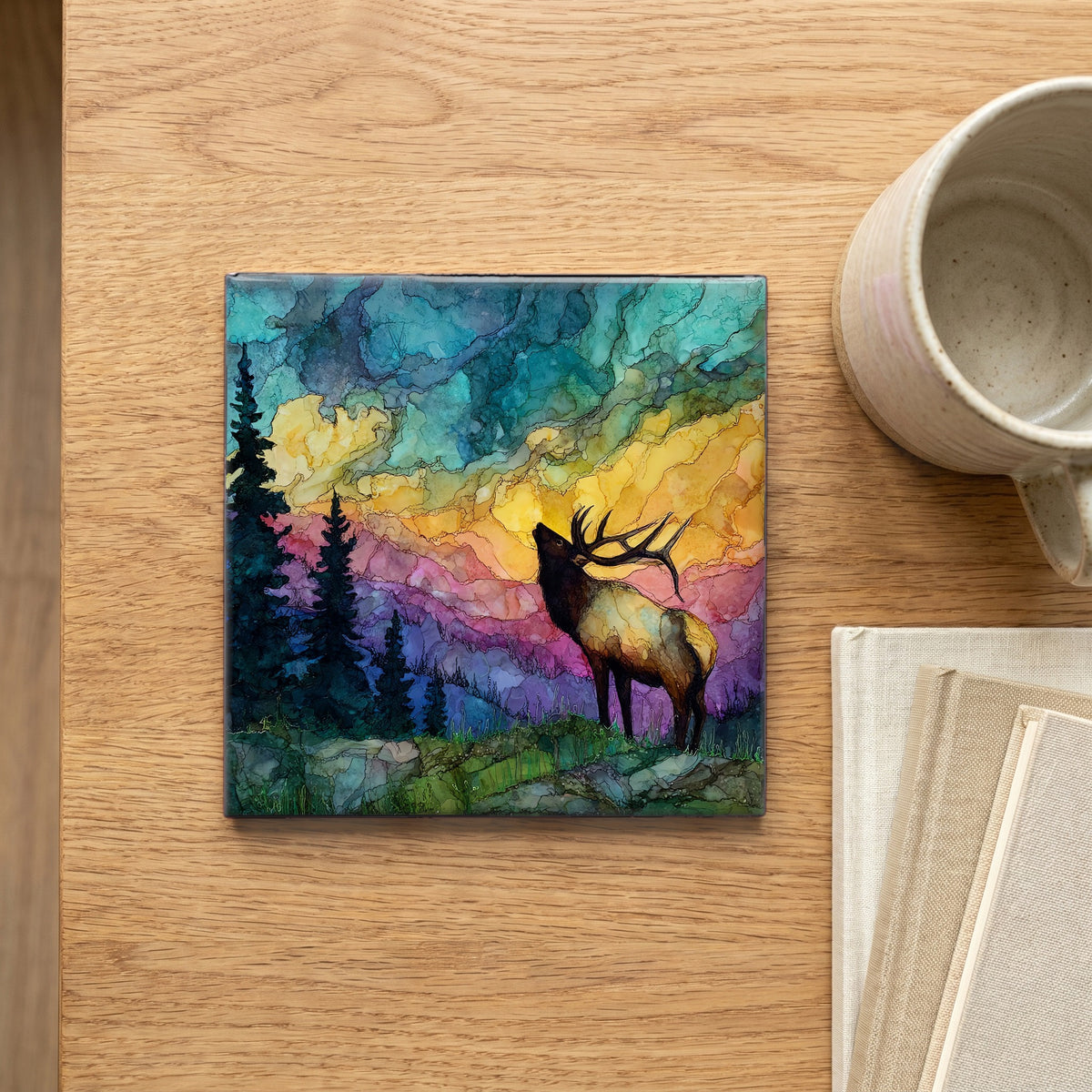 a bull elk bugling — scale