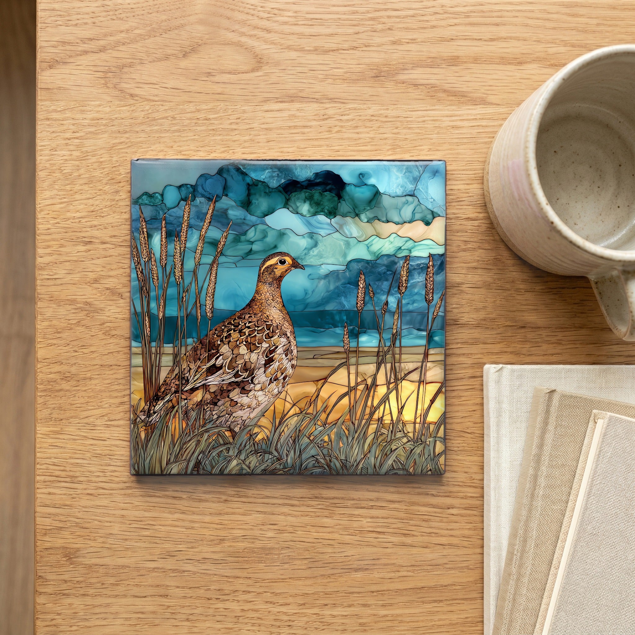 Sharp-tailed Grouse on a — scale