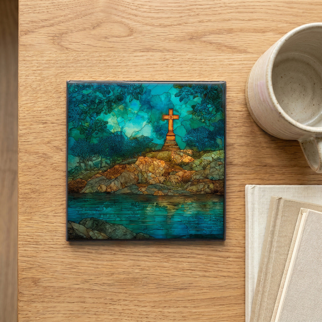 the St Clements Island monument cross — scale