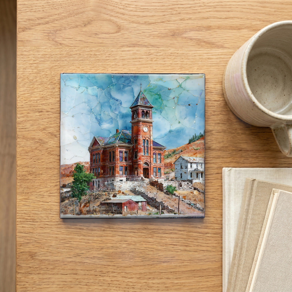 the Pioche Million Dollar Courthouse in — scale