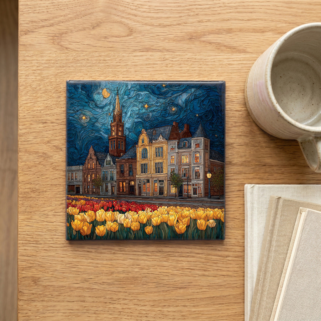 downtown Pella during Tulip Time — scale