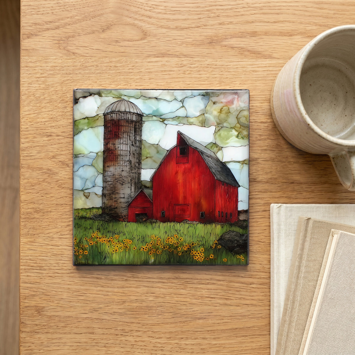 an Iowa red barn — scale