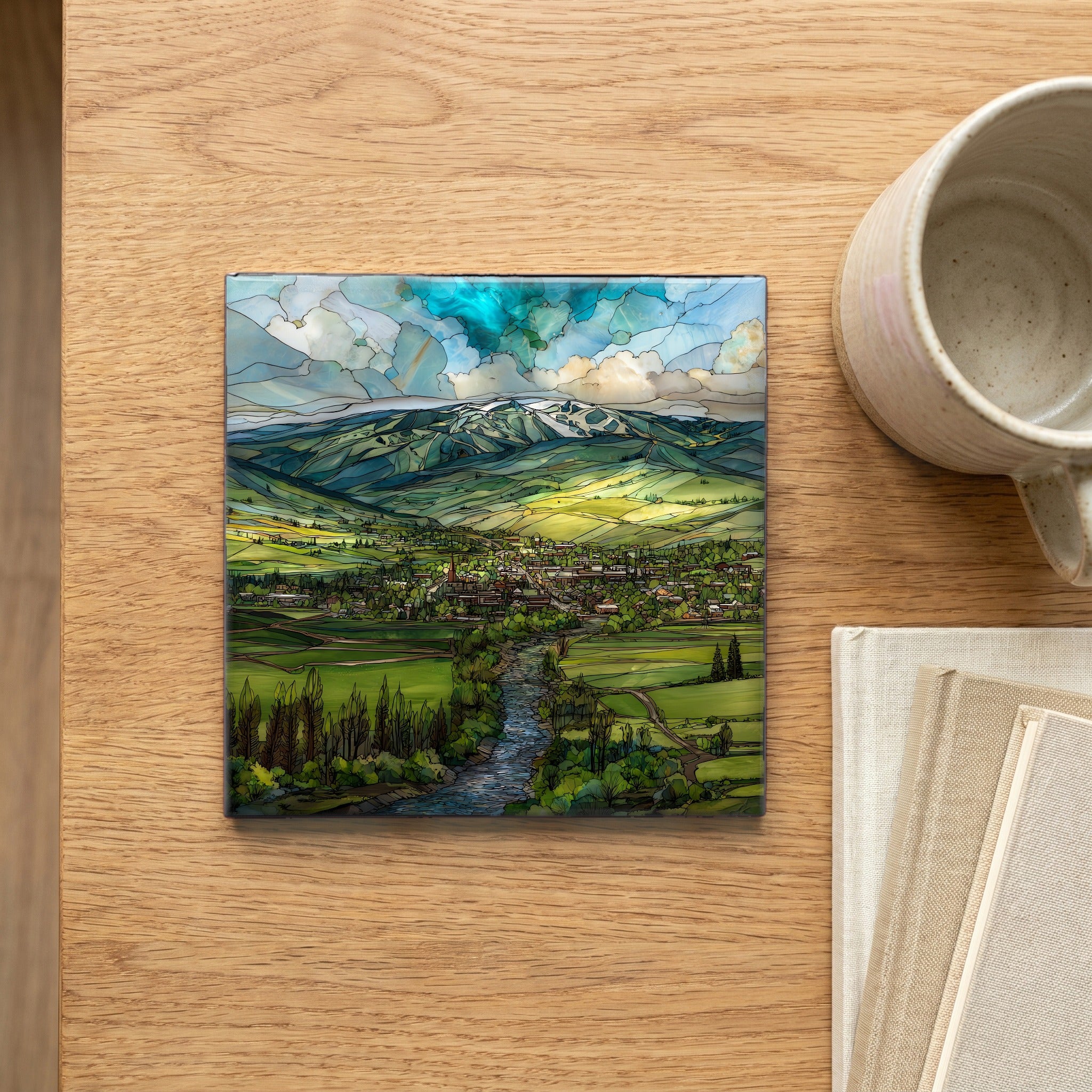 Steamboat Springs at sunset Yampa Valley — scale