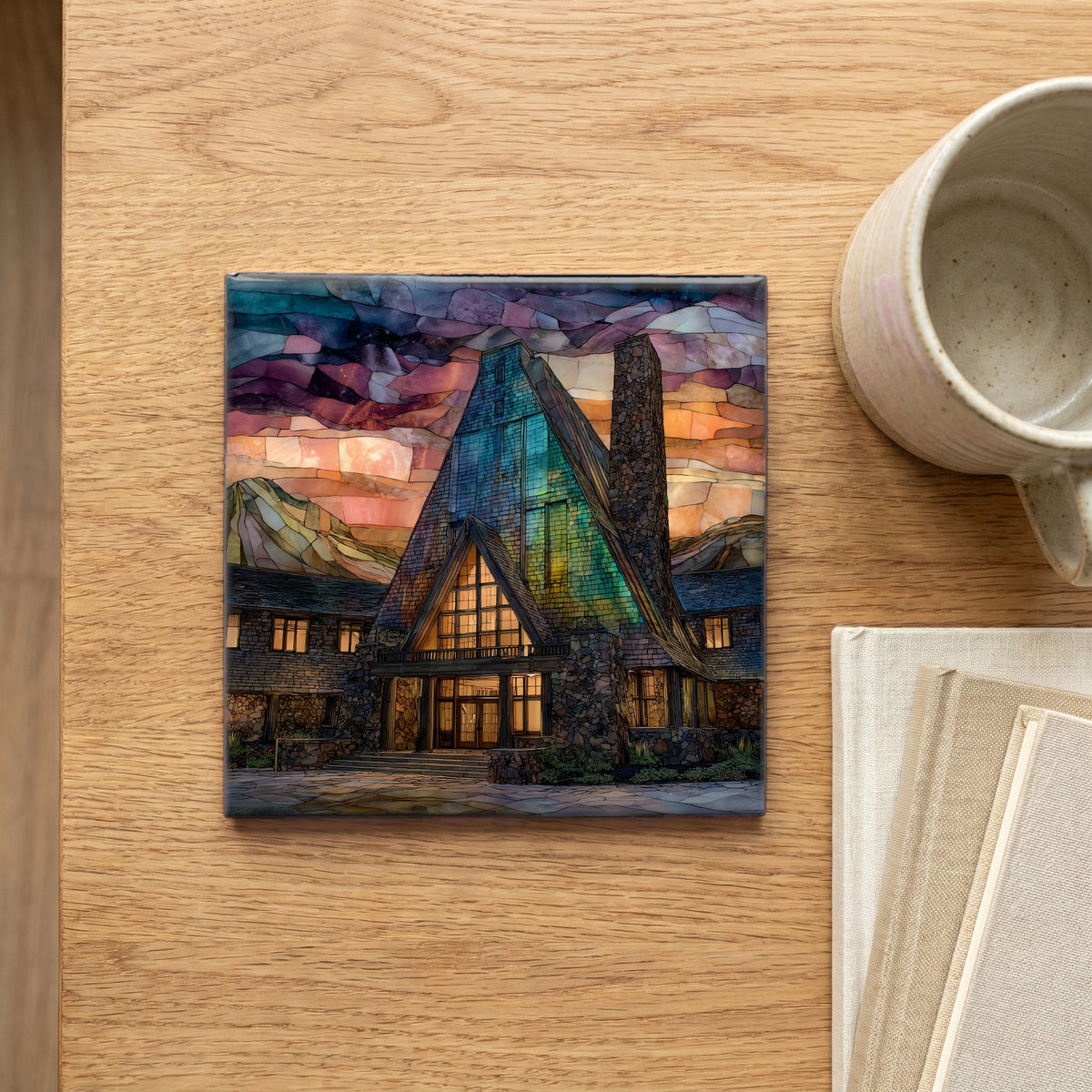 the Timberline Lodge great hall on — scale