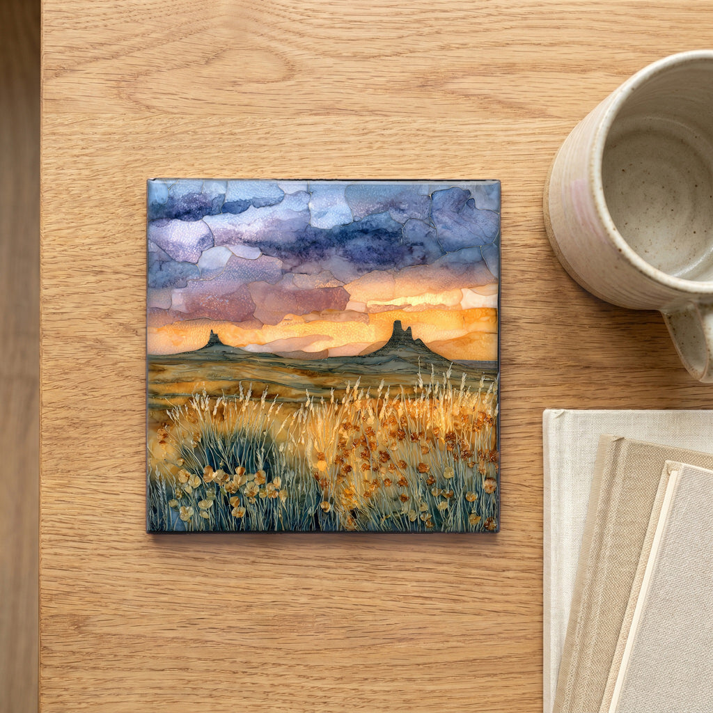 Pawnee National Grassland Ceramic Art Tile — scale